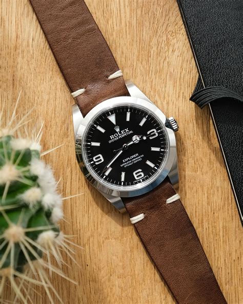 rolex explorer leather strap